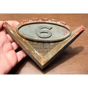 1962 63 64 65 66 GMC Truck V6 Hood Emblem Ornament  Part #2419879